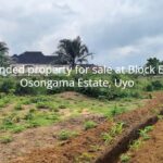 Landed property for sale in Uyo; Block E, Osongama Estate