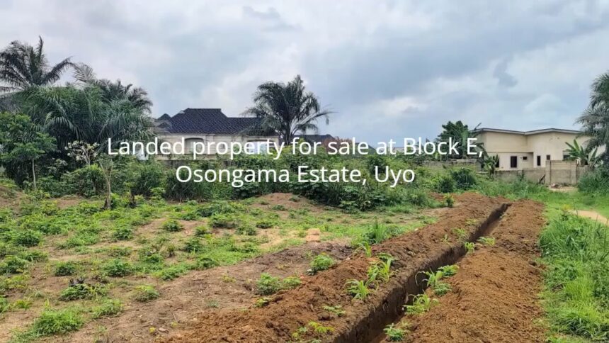 Landed property for sale in Uyo; Block E, Osongama Estate